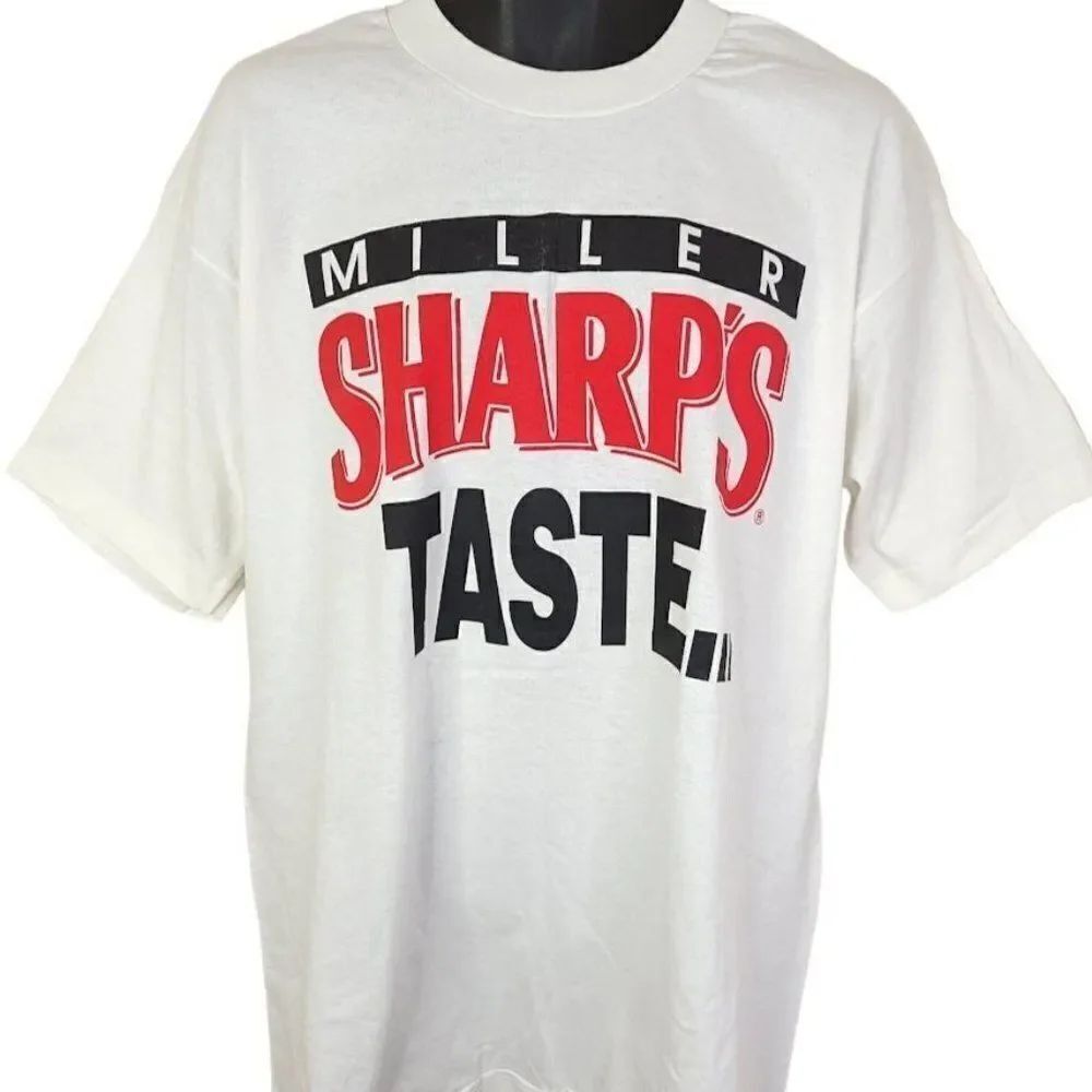Miller Sharps T Shirt Vintage 90s Taste And Believe Beer Tee Breweriana XL